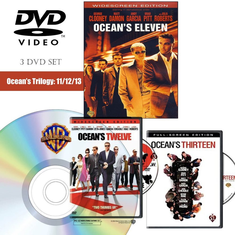 DVD: Ocean's Trilogy: Ocean's Eleven; Ocean's Twelve; Ocean's Thirteen